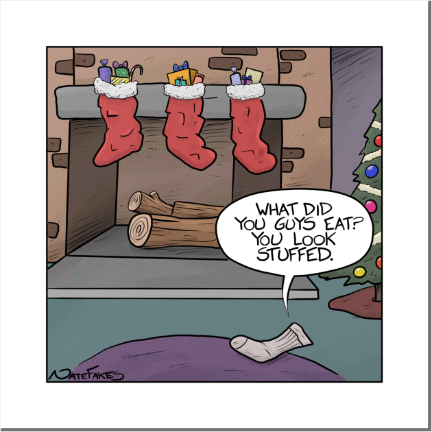 Stuffed Stocking Wall Art by cartoonistnate